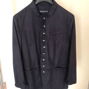 JOHN VARVATOS PLUM SUEDE JACKET (52)